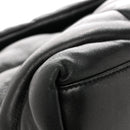 Lambskin Quilted Medium Loulou Puffer Monogram Chain Satchel Black