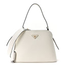 Saffiano Cuir Small Matinee Tote  Bianco Black