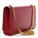 Smooth Calfskin Medium Classic Monogram Kate Tassel Satchel Lipstick Red