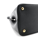 Saffiano Cuir Medium Double Bag Black Fuoco