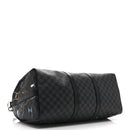 Damier Graphite World Map Keepall Bandouliere 50