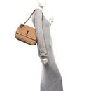 Raffia Calfskin Monogram Medium Niki Chain Satchel Natural
