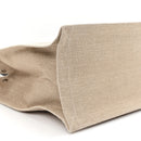 Linen Calfskin Small Rive Gauche Tote Greggio Natural