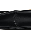 Grain De Poudre Matelasse Chevron Monogram Envelope Chain Wallet Black