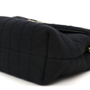 Fabric Y Quilted Monogram Small Loulou Chain Satchel Black