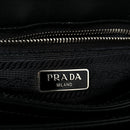 Saffiano Tessuto Nylon Chain Shoulder Bag Black