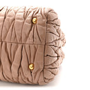 Nappa Matelasse Bauletto Top Handle Bowler Cammeo