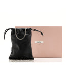 Nappa Starlight Crystal Fringe Trick Pouch On Strap Black