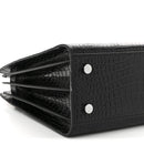 Calfskin Crocodile Embossed Baby Sac De Jour Black