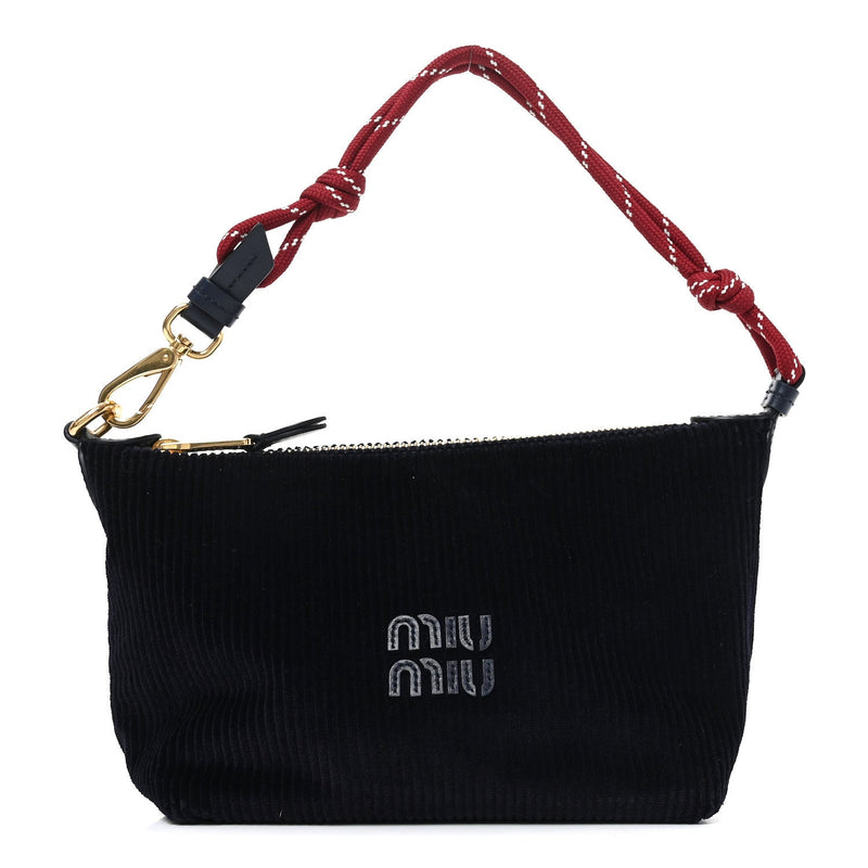 Velvet Pouch Bag Navy Amaranto