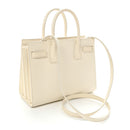 Grained Calfskin Baby Sac De Jour White