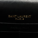 Coated Bark Calfskin Sunset Chain Wallet Black