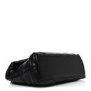 Lambskin Quilted Small Loulou Puffer Monogram Chain Satchel Black