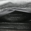 Sheepskin Matelasse Chevron Monogram Monochrome Medium College Bag Black