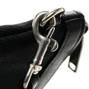 Linen Canvas Rive Gauche Zipped Pouch Black