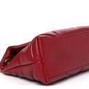 Lambskin Quilted Small Loulou Puffer Monogram Chain Satchel Red