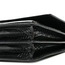 Calfskin Crocodile Embossed Medium Monochrome Monogram Sunset Black