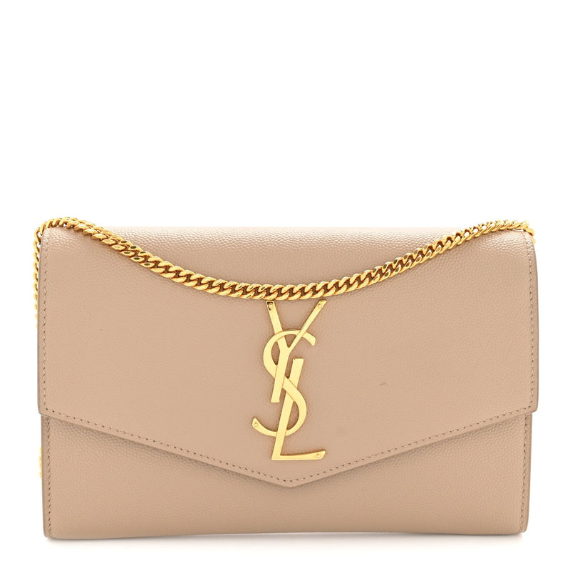 Grain De Poudre Monogram Uptown Chain Wallet Taupe