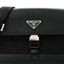 Re-Nylon Saffiano Triangle Shoulder Bag Black