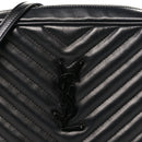 Calfskin Matelasse Monogram Monochrome Lou Camera Bag Black