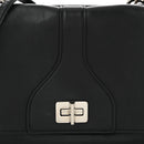 Vitello Soft Chain Flap Bag Black
