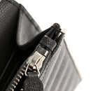 Grain De Poudre Matelasse Chevron Monogram Envelope Chain Wallet Asphalt White