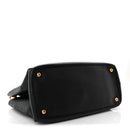 Saffiano Medium Galleria Double Zip Tote Black