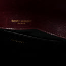 Shiny Calfskin Matelasse Chevron Monogram Mini College Bag Deep Hot Wine