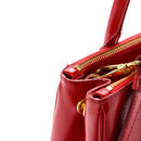 Saffiano Vernice Galleria Double Zip Tote Rosso