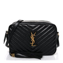 Calfskin Matelasse Monogram Lou Camera Bag Black