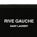 Linen Canvas Rive Gauche Zipped Pouch Black