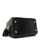 Saffiano Lux Mini Boston Crossbody Bag Black
