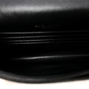 Grain De Poudre Matelasse Chevron Monogram Monochrome Envelope Chain Wallet Black