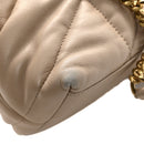 Lambskin Quilted Small Loulou Puffer Monogram Chain Satchel Dark Beige