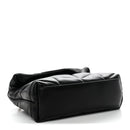 Lambskin Quilted Toy Loulou Puffer Monogram Chain Satchel Black