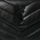 Calfskin Y Quilted Monogram Monochrome Toy Loulou Crossbody Bag Black