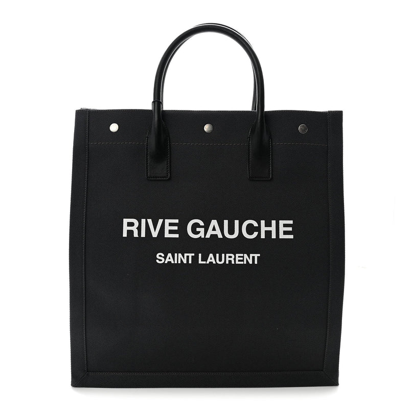 Linen Calfskin Rive Gauche North South Tote Grey