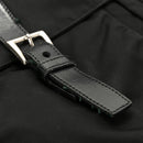 Tessuto Nylon Saffiano Double Buckle Messenger Shoulder Bag Black