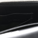 Calfskin Crocodile Embossed Monogram Sunset Chain Wallet Black