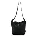 Raffia Monogram Le 5 A 7 Medium Tote Black