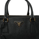 Saffiano Medium Galleria Double Zip Tote Black