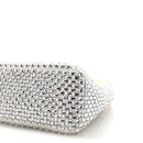 Satin Crystal Mini Re-Edition 2000 Bag White