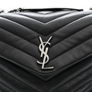 Calfskin Y Quilted Monogram Medium Loulou Chain Satchel Storm