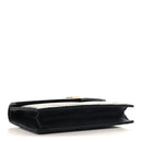 Calfskin Matelasse Chevron Monogram Envelope Chain Wallet Black