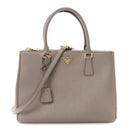 Saffiano Lux Large Galleria Double Zip Tote Argilla