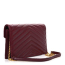 Calfskin Matelasse Chevron Monogram Envelope Chain Wallet Rouge Merlot