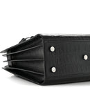 Calfskin Crocodile Embossed Baby Sac De Jour Black