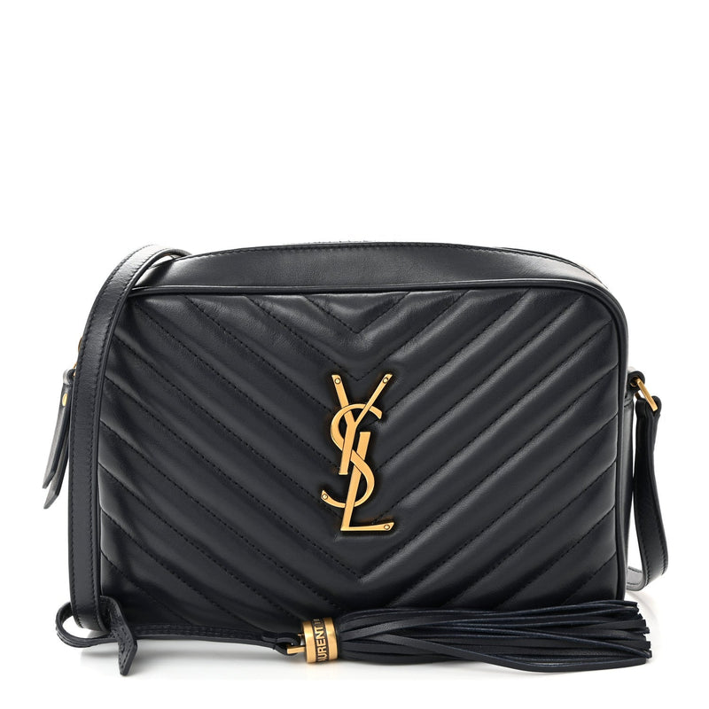 Calfskin Matelasse Monogram Lou Camera Bag Navy
