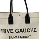 Linen Calfskin Rive Gauche Tote Optic White