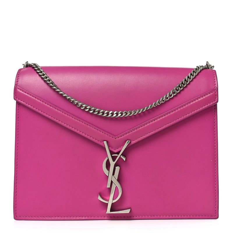 Smooth Calfskin Monogram Cassandra Clasp Bag Electric Fuchsia
